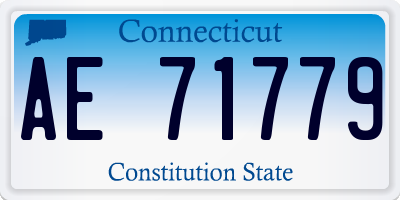 CT license plate AE71779