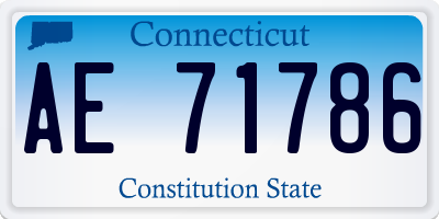 CT license plate AE71786