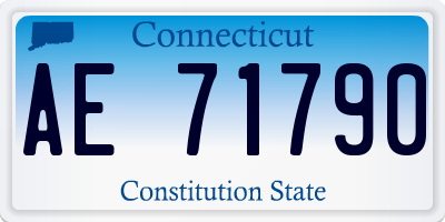 CT license plate AE71790