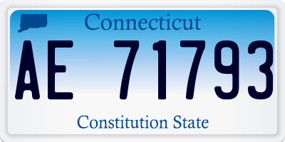 CT license plate AE71793