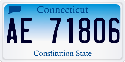 CT license plate AE71806