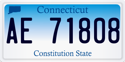 CT license plate AE71808