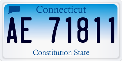 CT license plate AE71811
