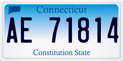 CT license plate AE71814