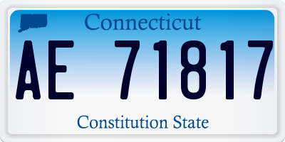 CT license plate AE71817
