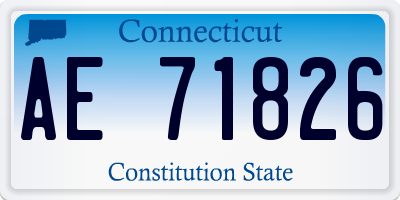 CT license plate AE71826