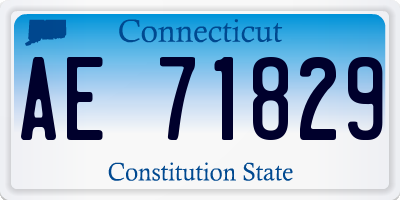 CT license plate AE71829