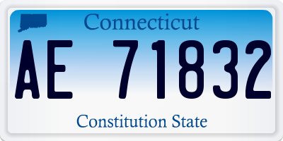 CT license plate AE71832