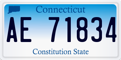CT license plate AE71834