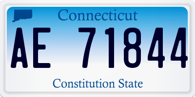 CT license plate AE71844