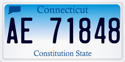 CT license plate AE71848