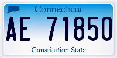 CT license plate AE71850
