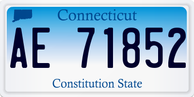 CT license plate AE71852