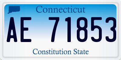 CT license plate AE71853