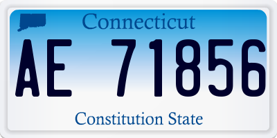 CT license plate AE71856