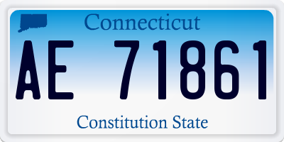 CT license plate AE71861