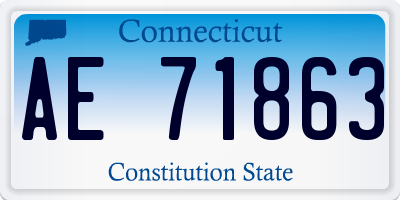 CT license plate AE71863