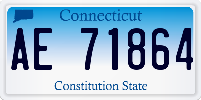 CT license plate AE71864