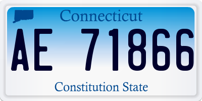 CT license plate AE71866