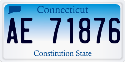 CT license plate AE71876