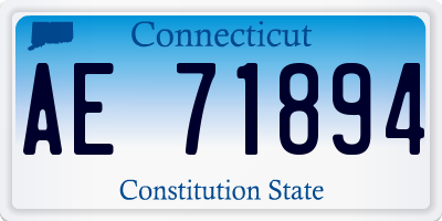 CT license plate AE71894