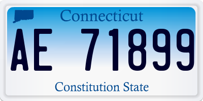 CT license plate AE71899