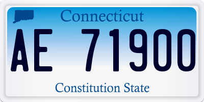 CT license plate AE71900