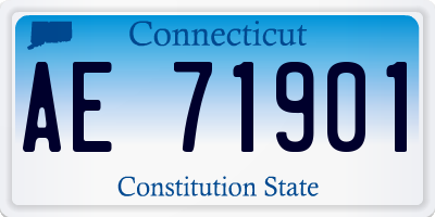 CT license plate AE71901