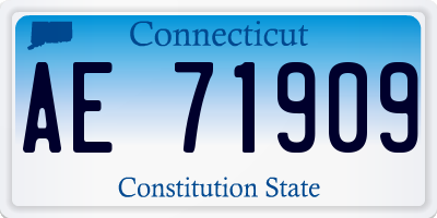 CT license plate AE71909