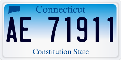 CT license plate AE71911