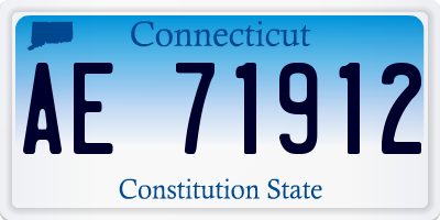 CT license plate AE71912