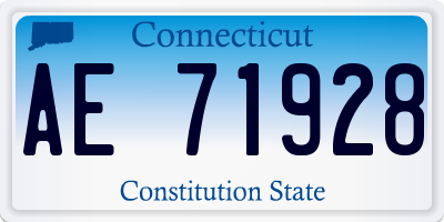 CT license plate AE71928