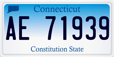 CT license plate AE71939