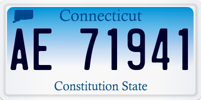 CT license plate AE71941