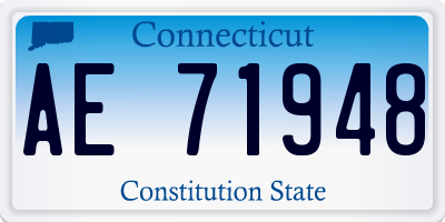 CT license plate AE71948