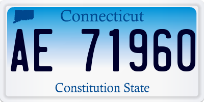 CT license plate AE71960
