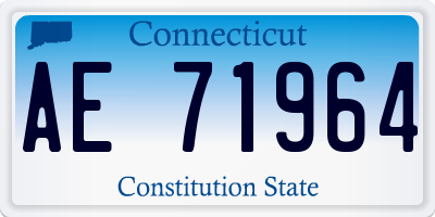 CT license plate AE71964