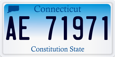 CT license plate AE71971
