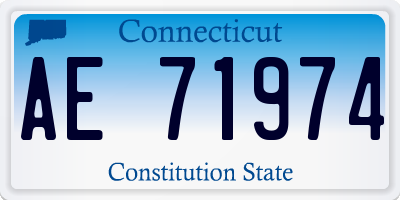 CT license plate AE71974