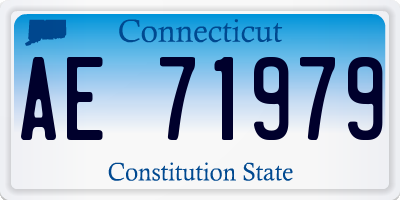 CT license plate AE71979