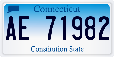 CT license plate AE71982