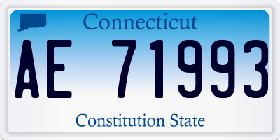 CT license plate AE71993