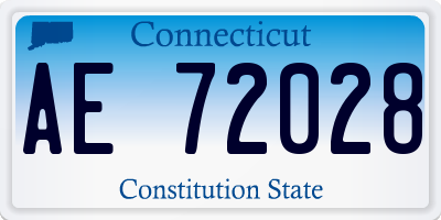 CT license plate AE72028