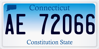 CT license plate AE72066