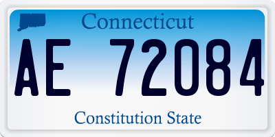 CT license plate AE72084