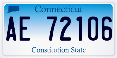 CT license plate AE72106