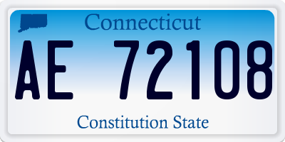 CT license plate AE72108