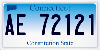 CT license plate AE72121