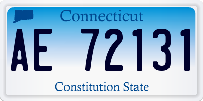CT license plate AE72131