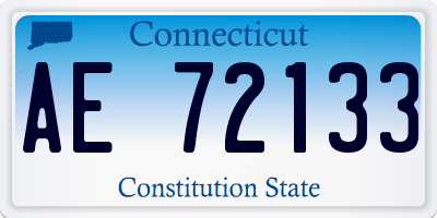 CT license plate AE72133